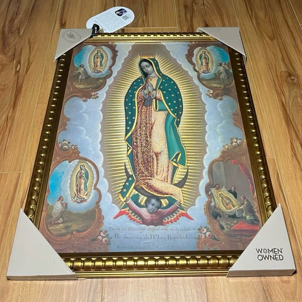 Portobello Road Vintage Treasure Virgin of Guadalupe Wall Art Gold Bronze Frame